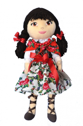 Plush Doll in Tatra mountain regional costume 40 cm