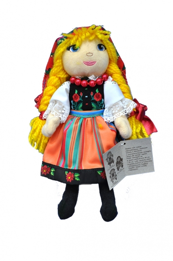Plush Doll in Lowicz regional costume 25 cm